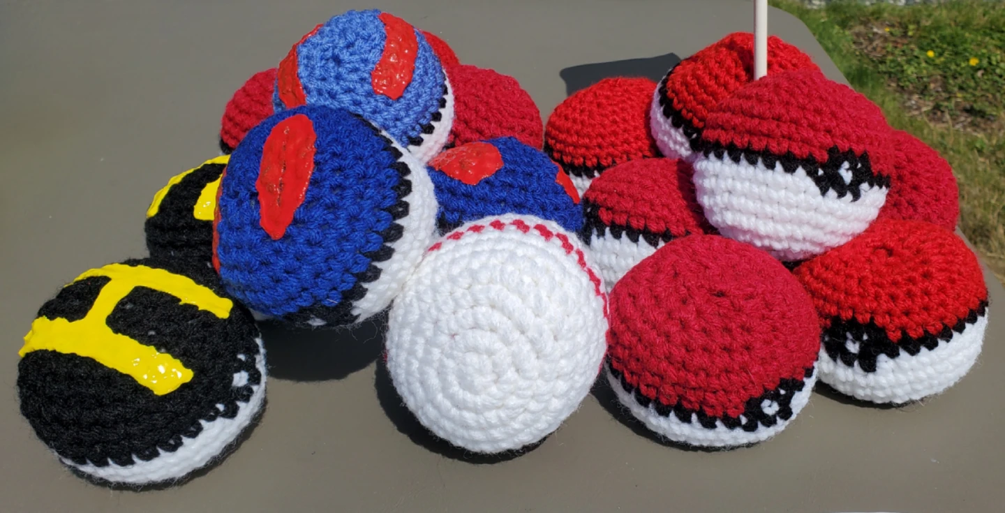 Crocheted Poké Balls