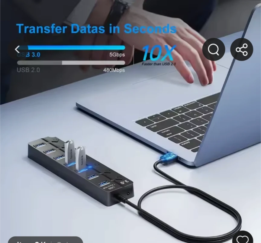 USB 3.0 7-Port Hub - photo 3