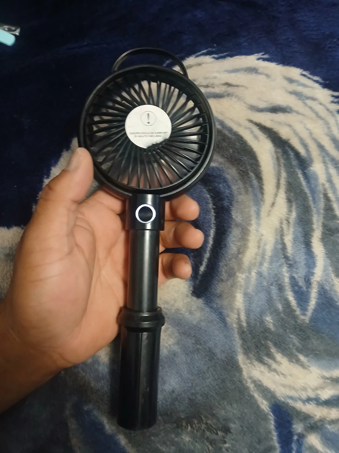 Black Portable Handheld Fan with Tripod Stand - photo 2