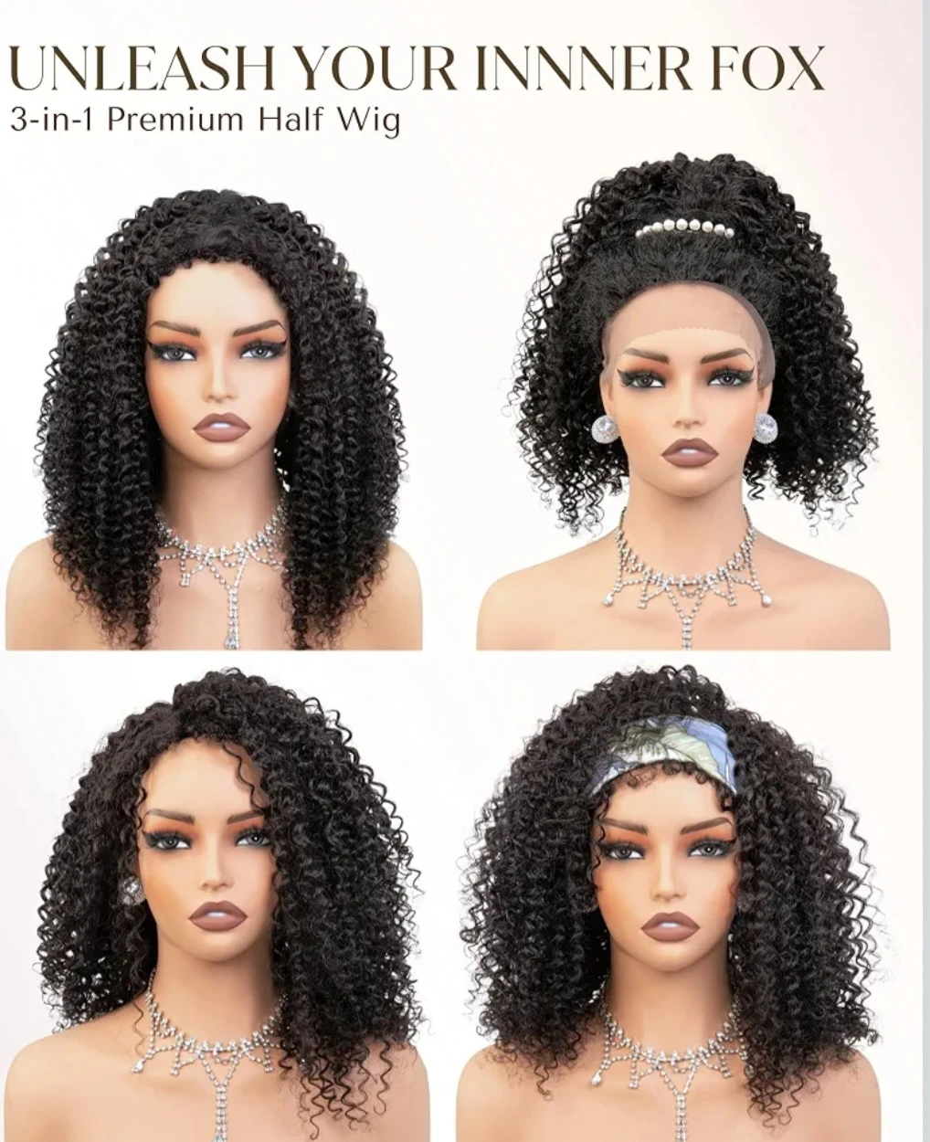 The Fox Kinky Curly 3-in-1 Half Wig - photo 5