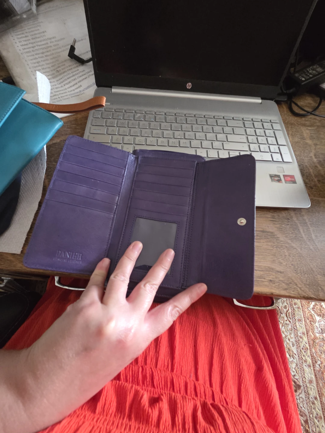 Purple Danier Leather Wallet - photo 2