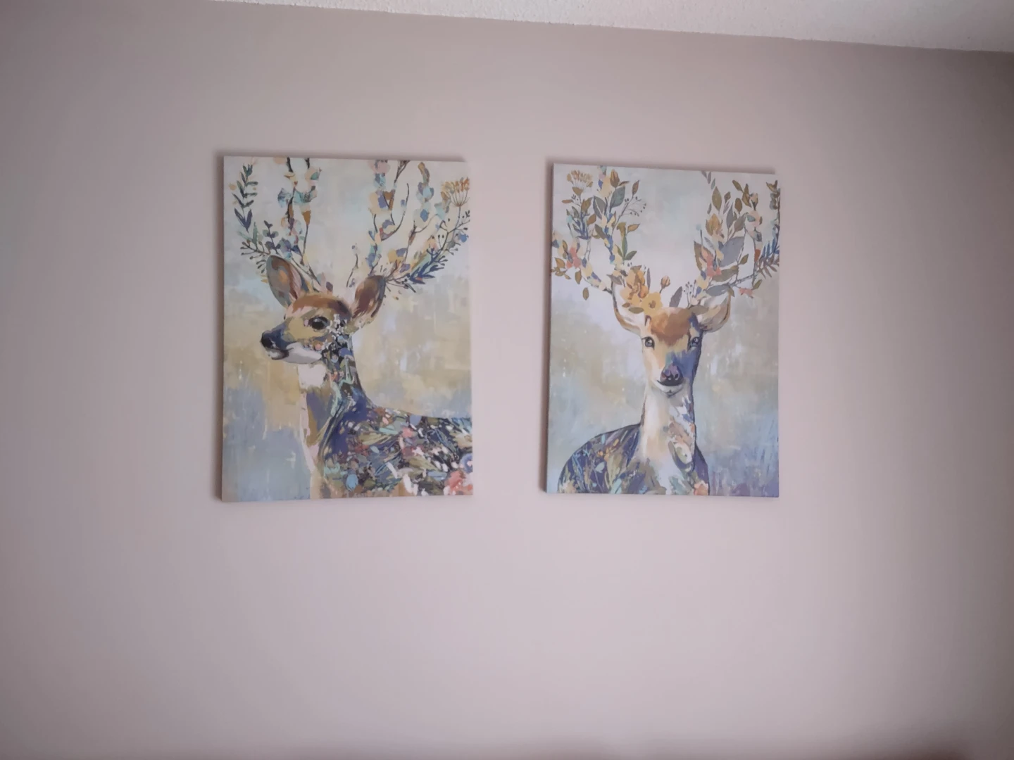 Set of 2 Deer Canvas Wall Art 16" x 20"