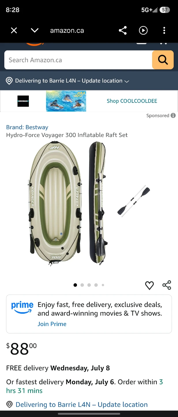 Inflatable Raft Set with Pump and Oars