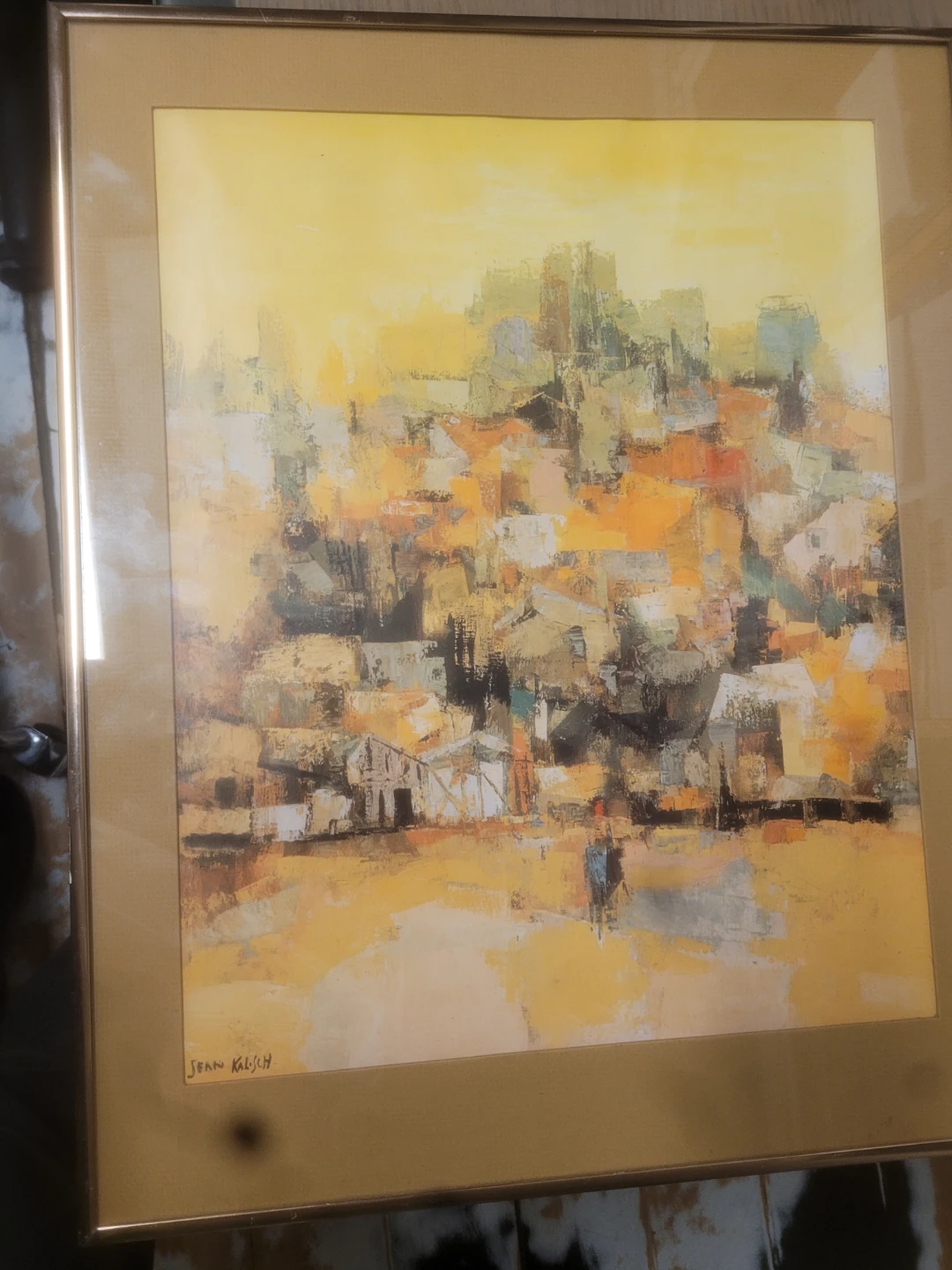 Framed Original Painting "Village Scene" by Jean Kalsch - photo 3
