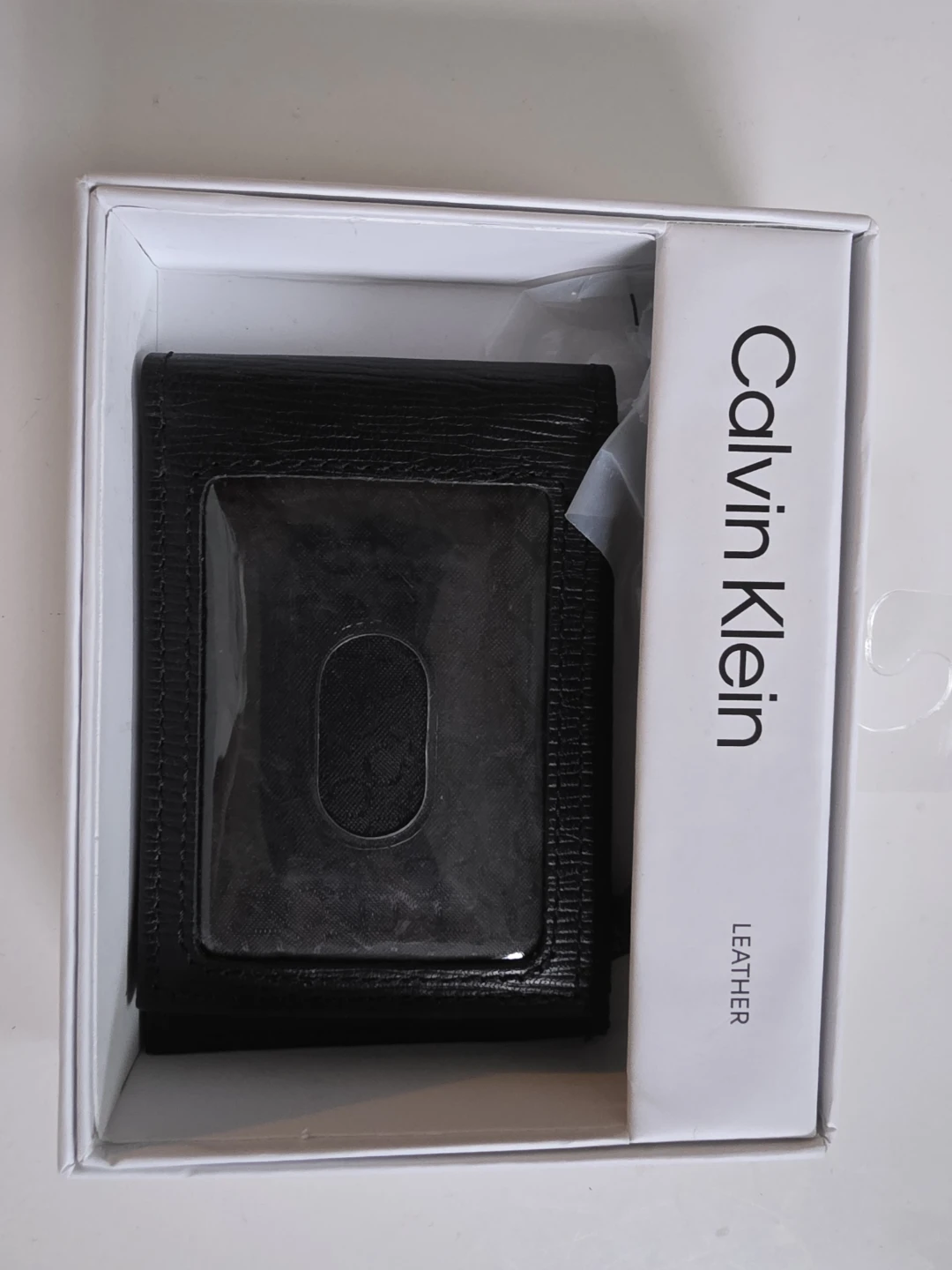 Calvin Klein Black Leather Bifold Wallet