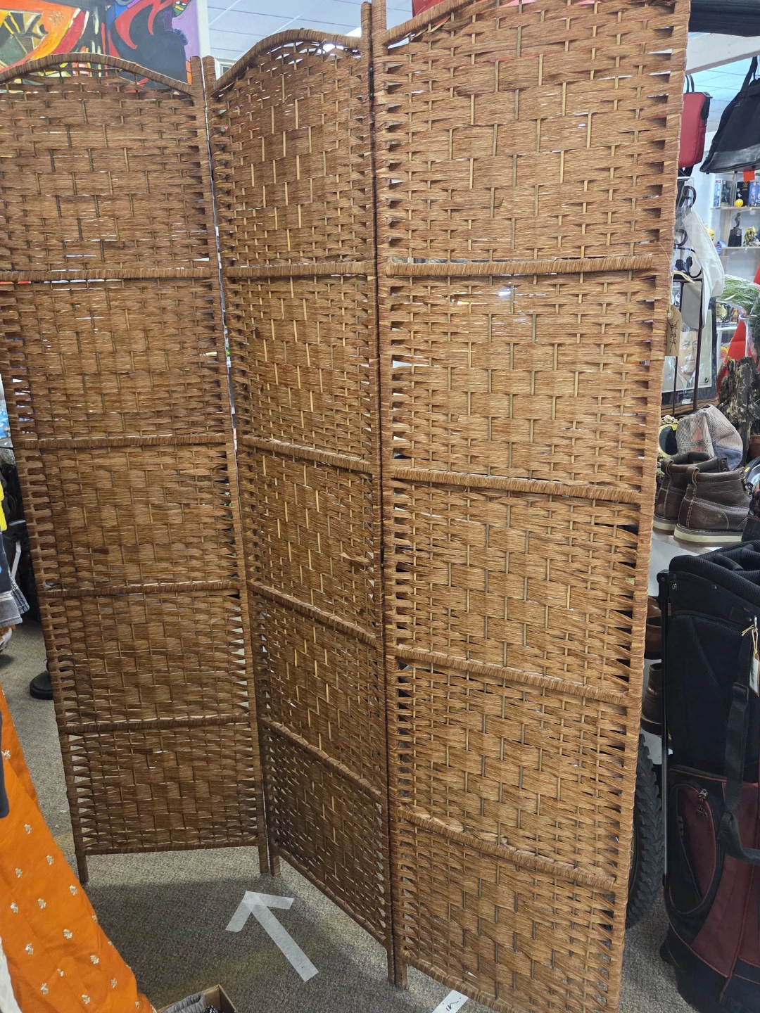 3-Panel Rattan Room Divider / Privacy Screen