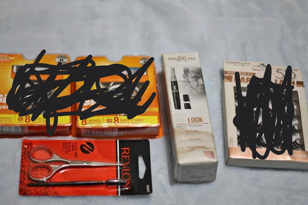 Gillette Fusion 5 Cartridges, Revlon Brow Kit, Lashes, Maxtrim