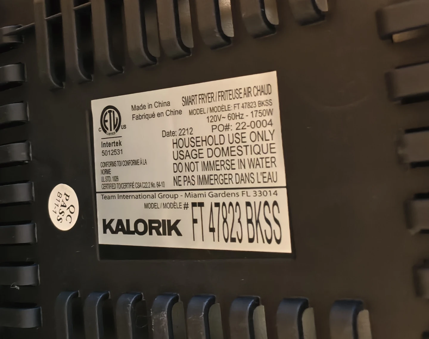 Kalorik MAXX Digital Air Fryer 6-Quart  FT47823 BKSS - photo 3