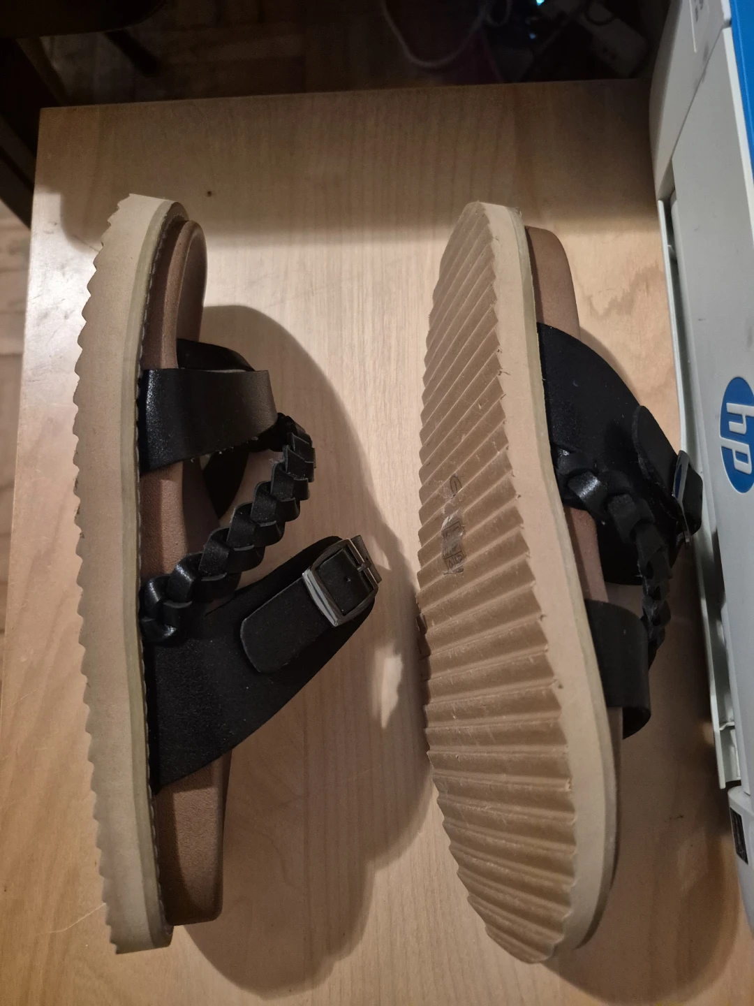 Crown Vintage Size 7 Black Braided Sandals - photo 5