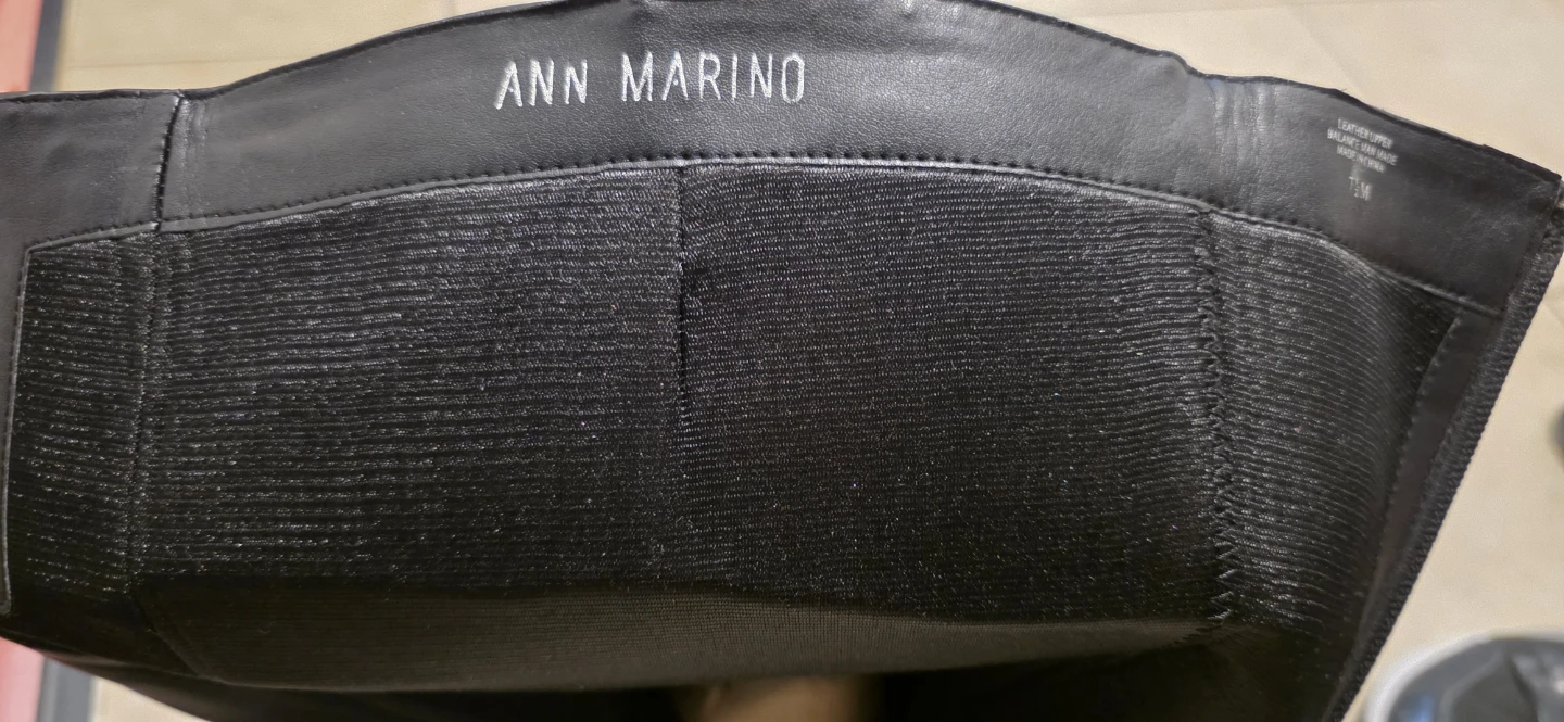 Ann Marino Black Leather Boots Size 7.5 - photo 3