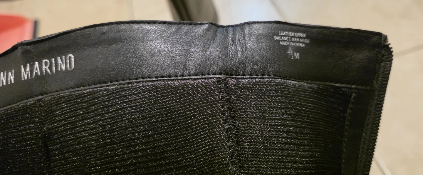Ann Marino Black Leather Boots Size 7.5 - photo 4