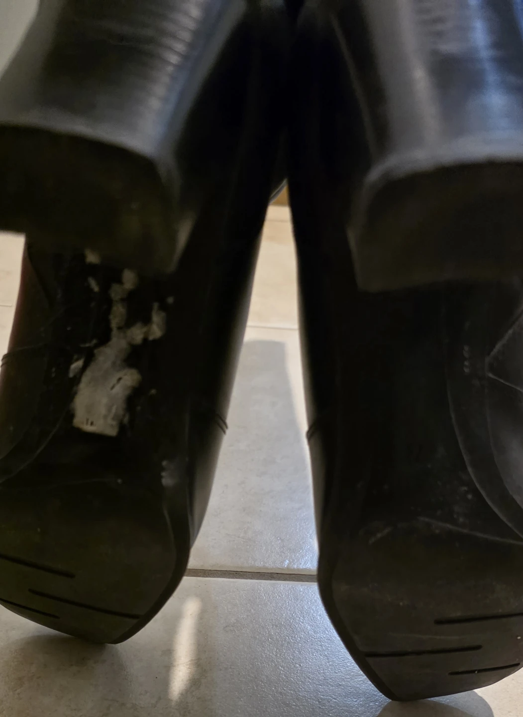 Ann Marino Black Leather Boots Size 7.5 - photo 5