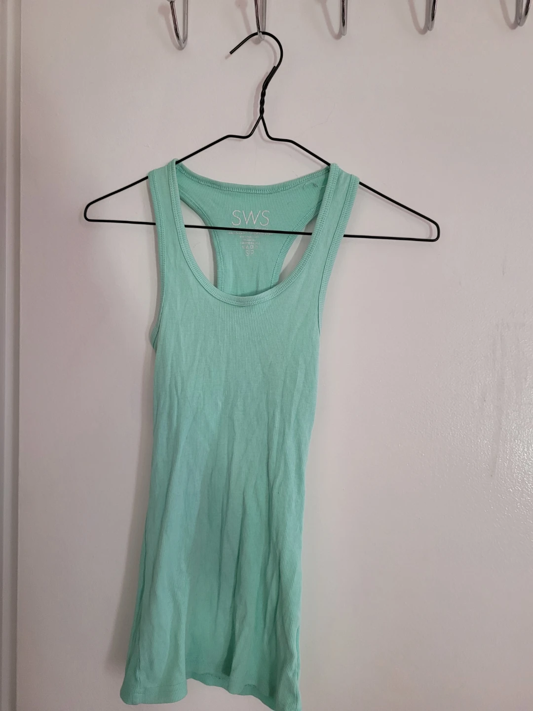 SWS Ribbed Racerback Tank Top - Mint Green