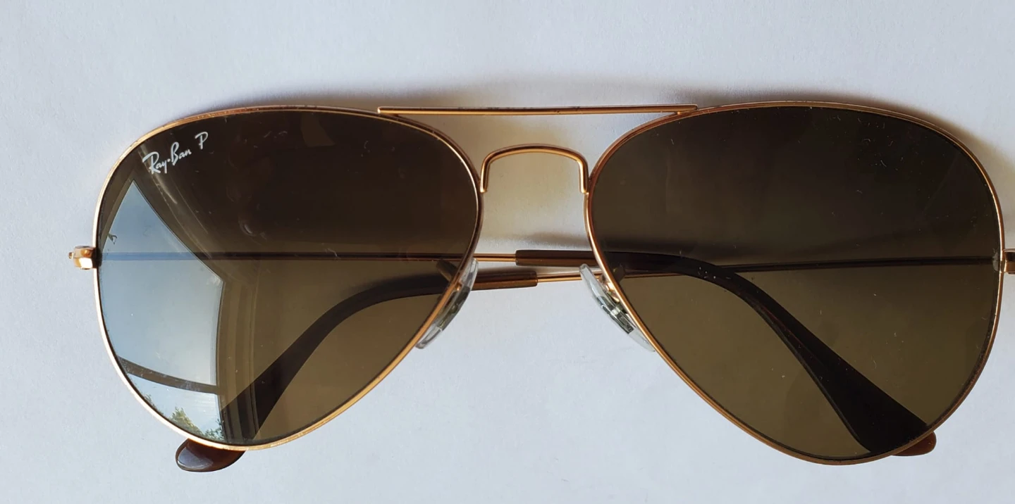 Ray-Ban Aviator Sunglasses - Gold/Brown Polarized (Like New) - photo 2