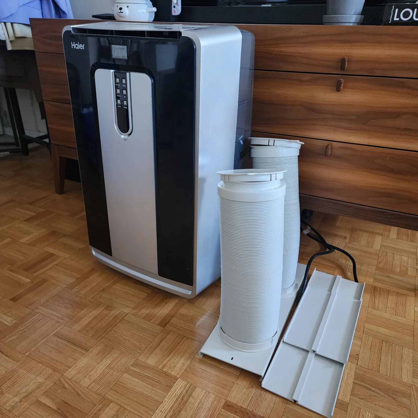 Haier Portable Air Conditioner with Dual Hose Kit & Remote