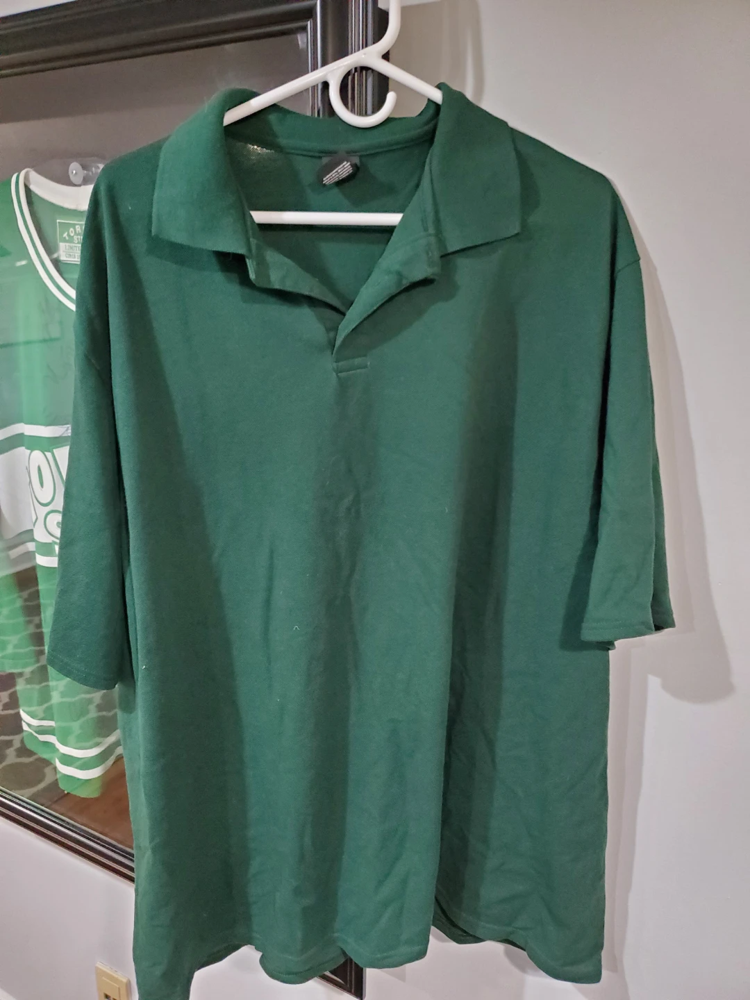 New 3XL Men's Short Sleeve Polo Shirts (Maroon & Green) - photo 2