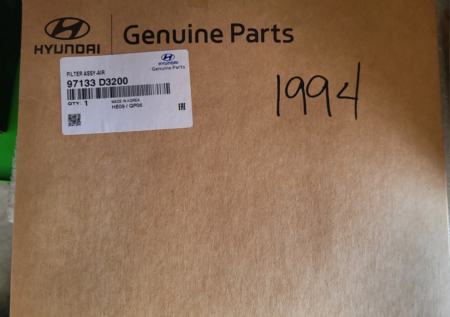 Hyundai Genuine Parts Air Filter 97133 D3200