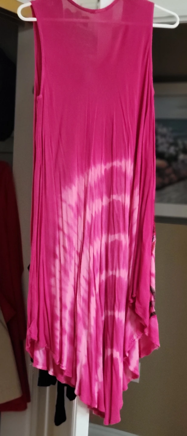 Women's Pink Tie-Dye Sleeveless Dress - photo 2
