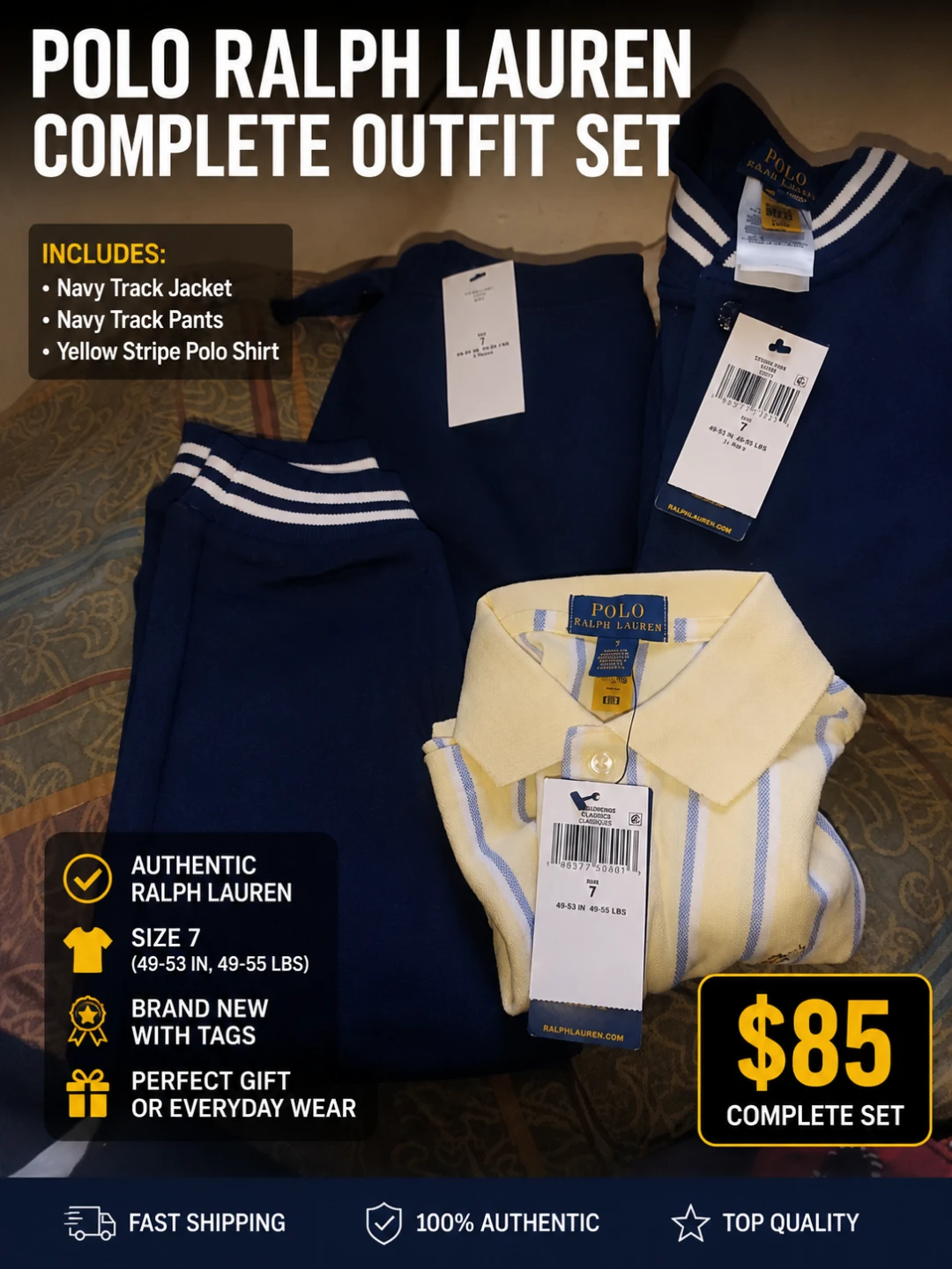 Polo Ralph Lauren Complete Outfit Set - Size 7