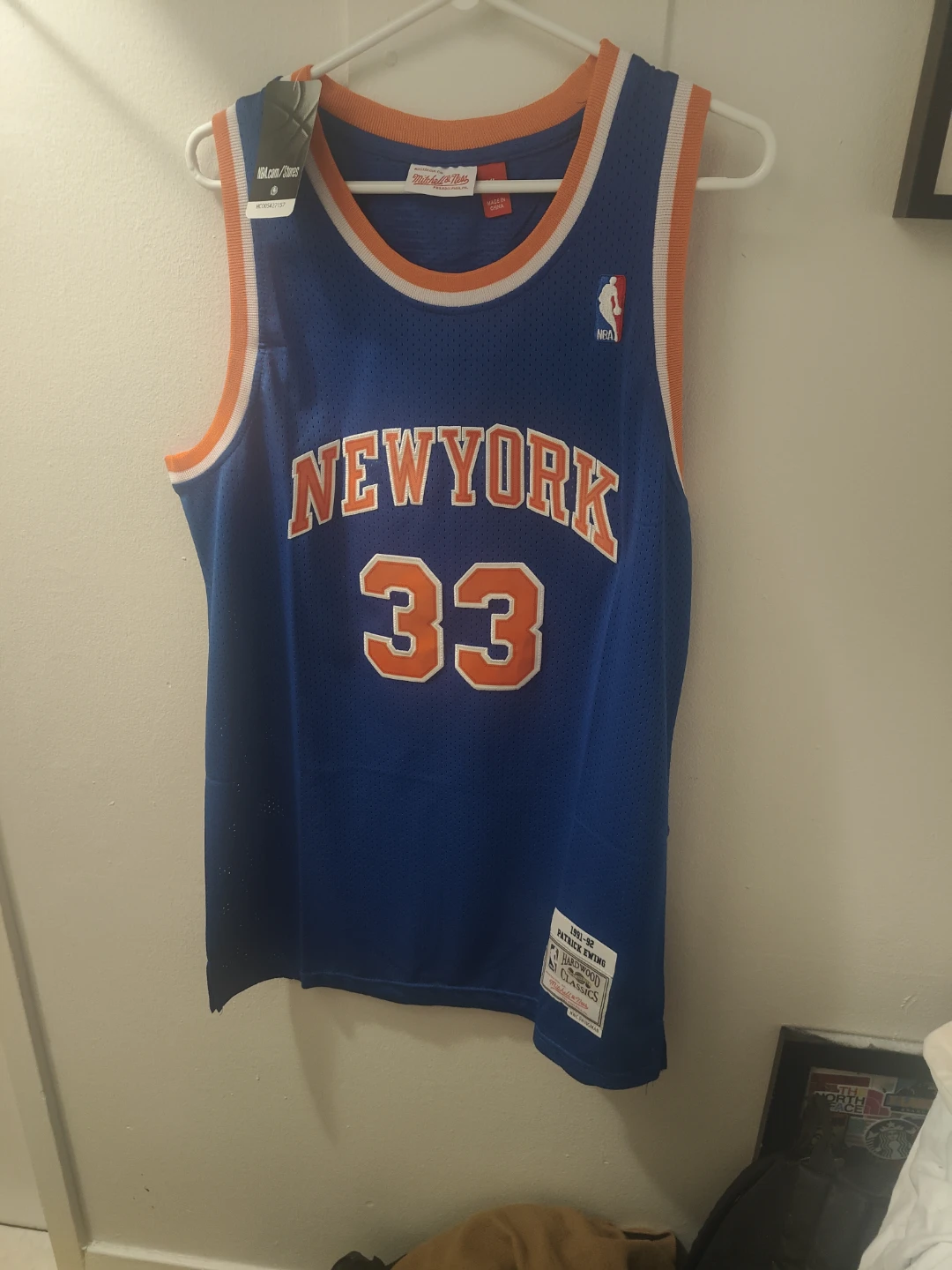 M+L+XL Mitchell & Ness Patrick Ewing New York Knicks Jersey