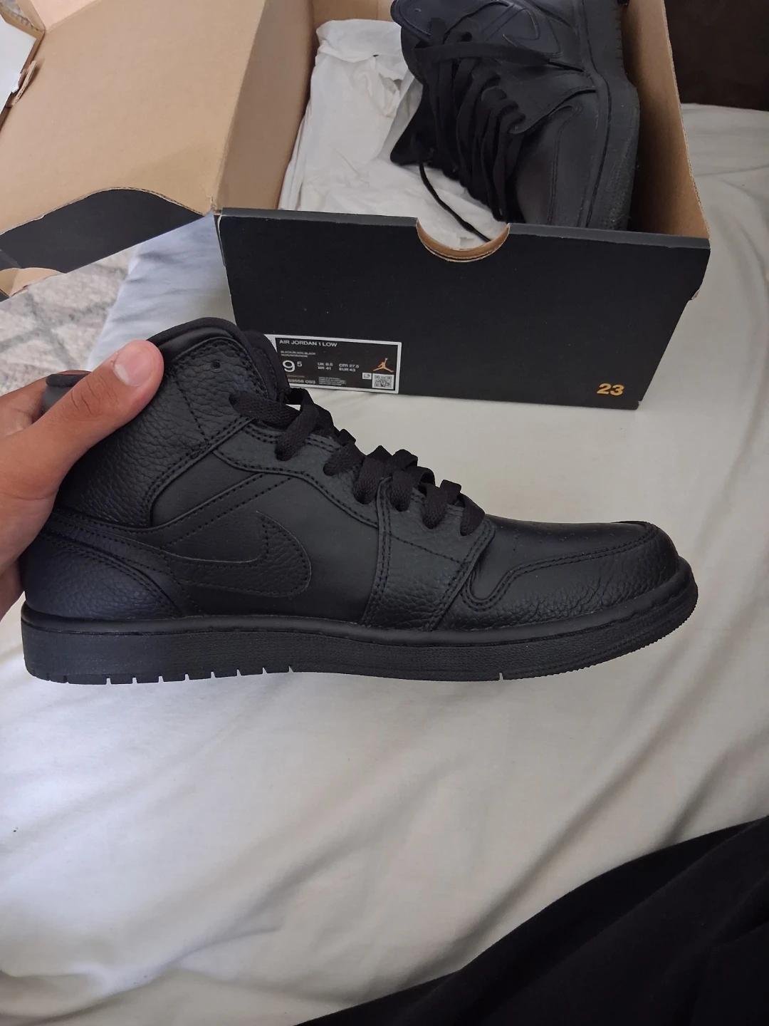 Air Jordan 1 Low Black Sneakers - photo 5
