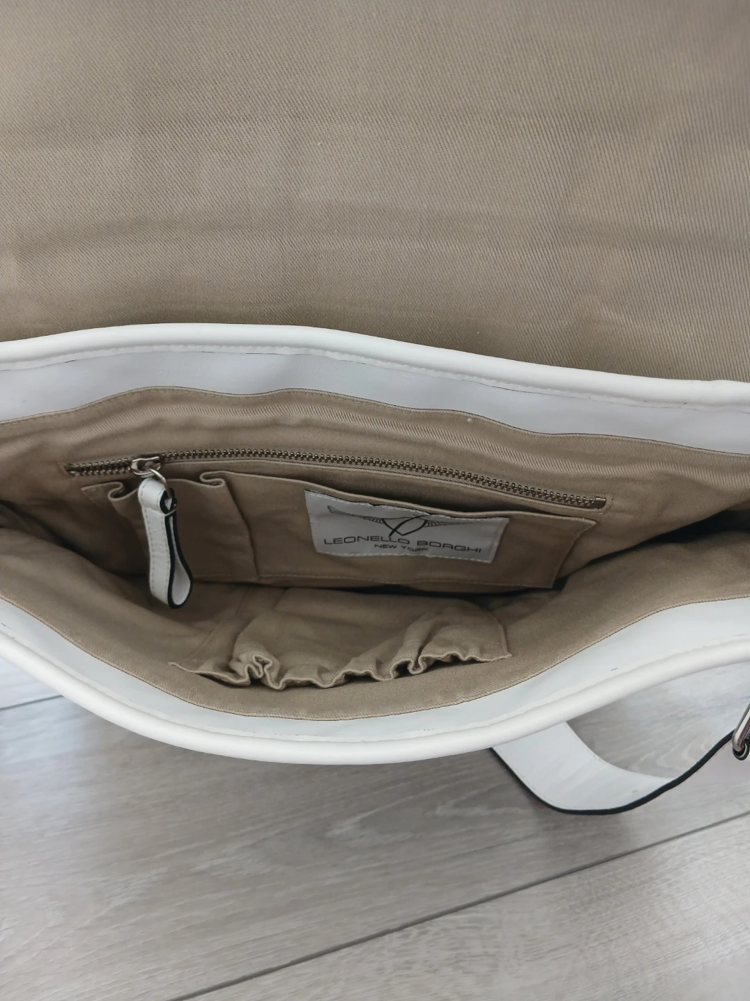 White LEONEL BORGHESI Crossbody Bag - photo 5