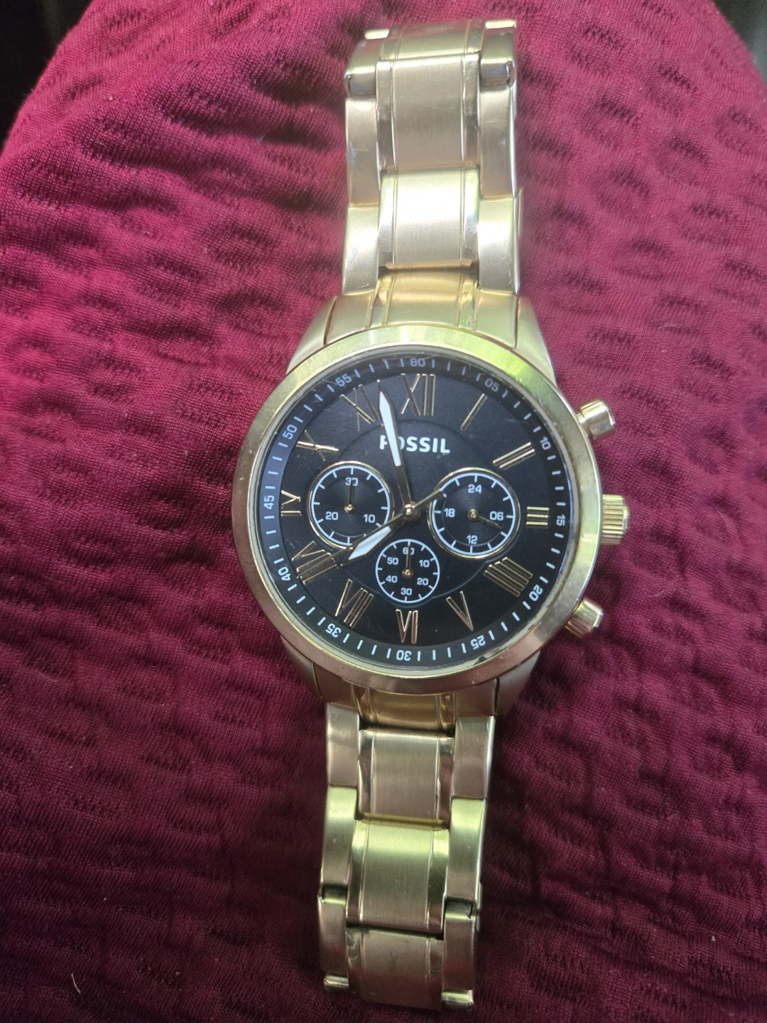 Fossil Chronograph Watch - Gold Tone BQ1733IE 43MM