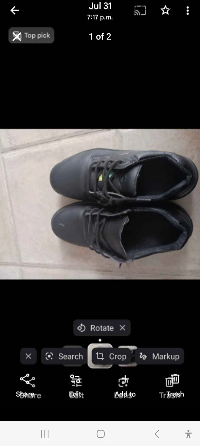 Black Leather Work Shoes