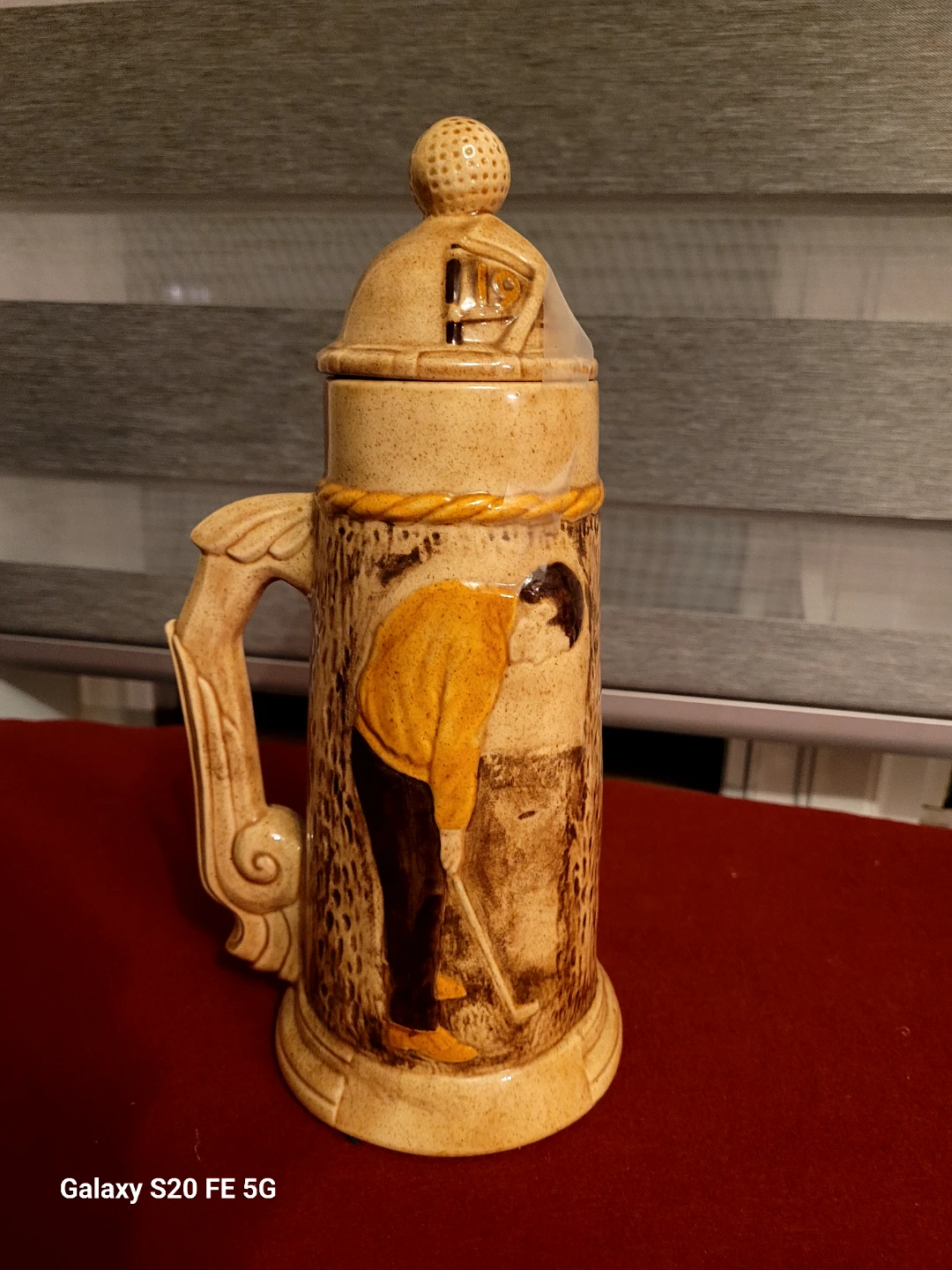 Vintage Ceramic Beer Stein with Golfers - photo 2