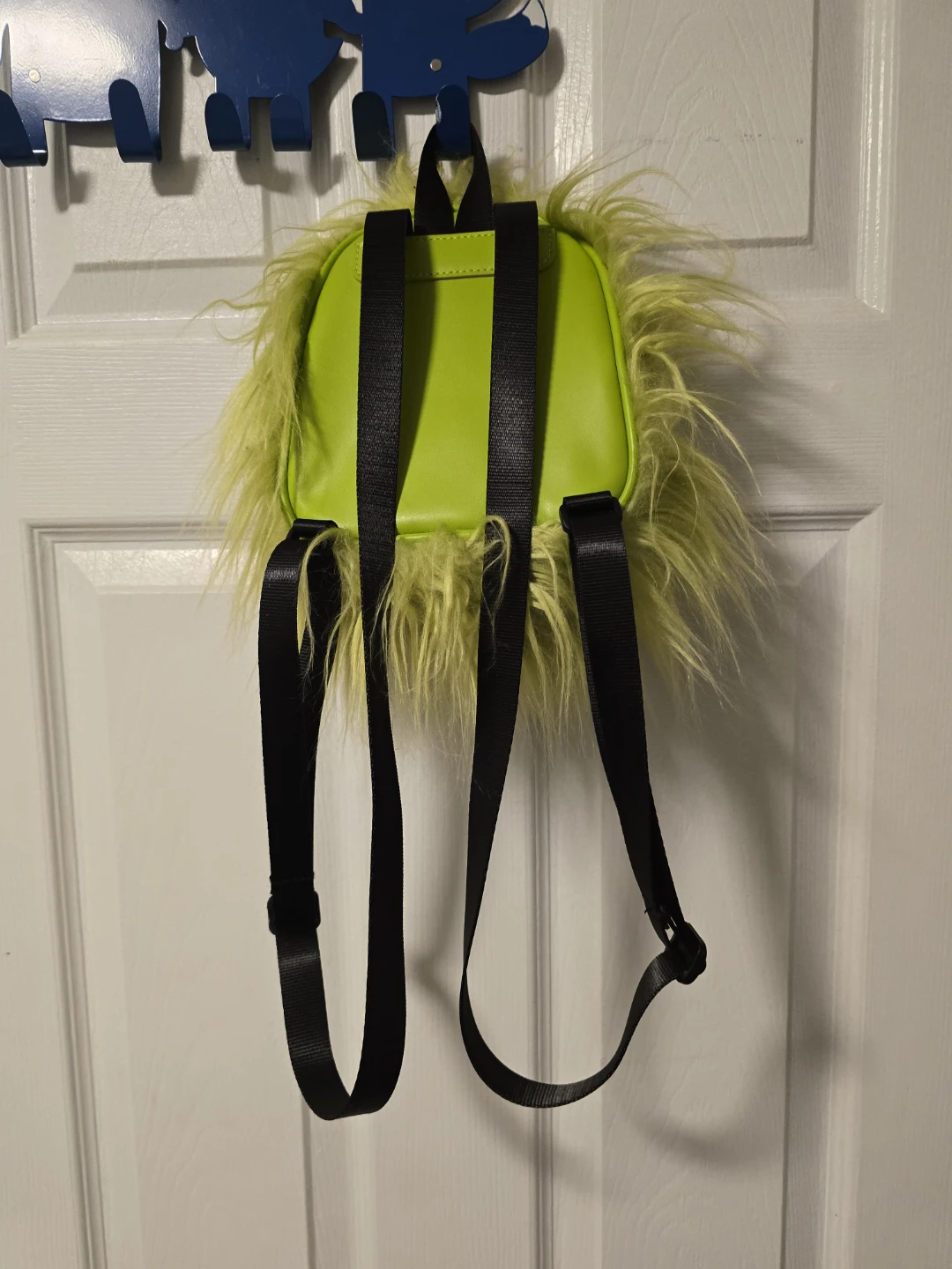 Lime Green Faux Fur Mini Backpack - photo 4