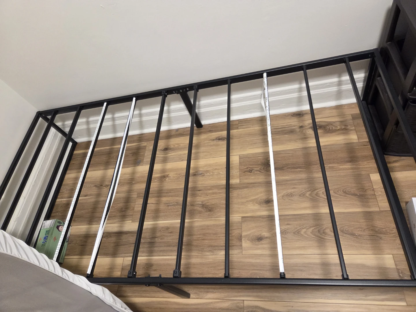 White Twin Mattress and Bed Frame