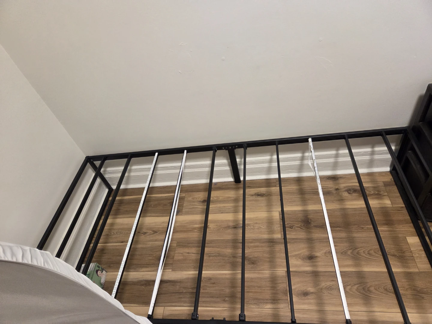White Twin Mattress and Bed Frame - photo 2
