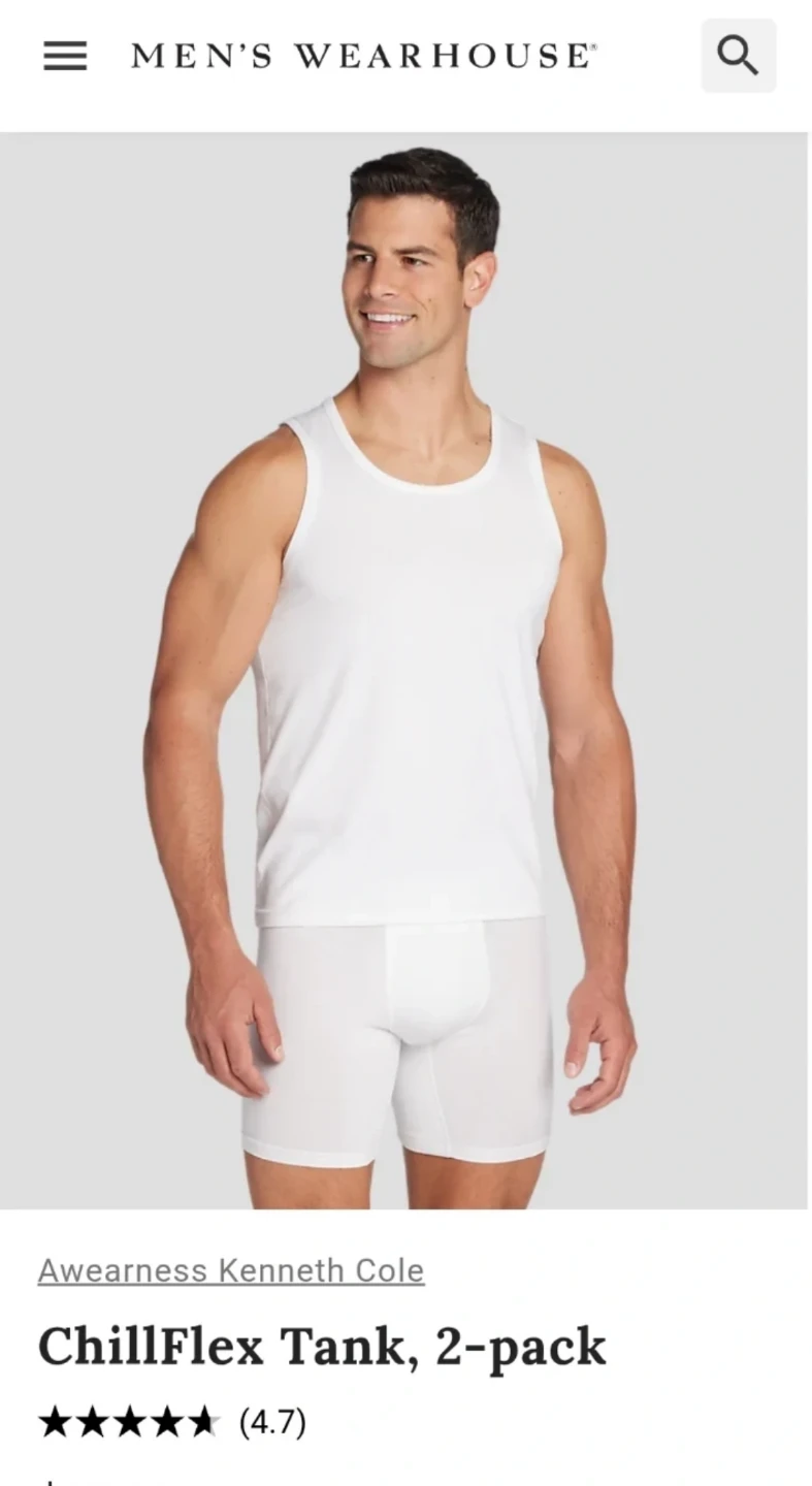 Kenneth Cole ChillFlex Tank Top - 2-pack - White