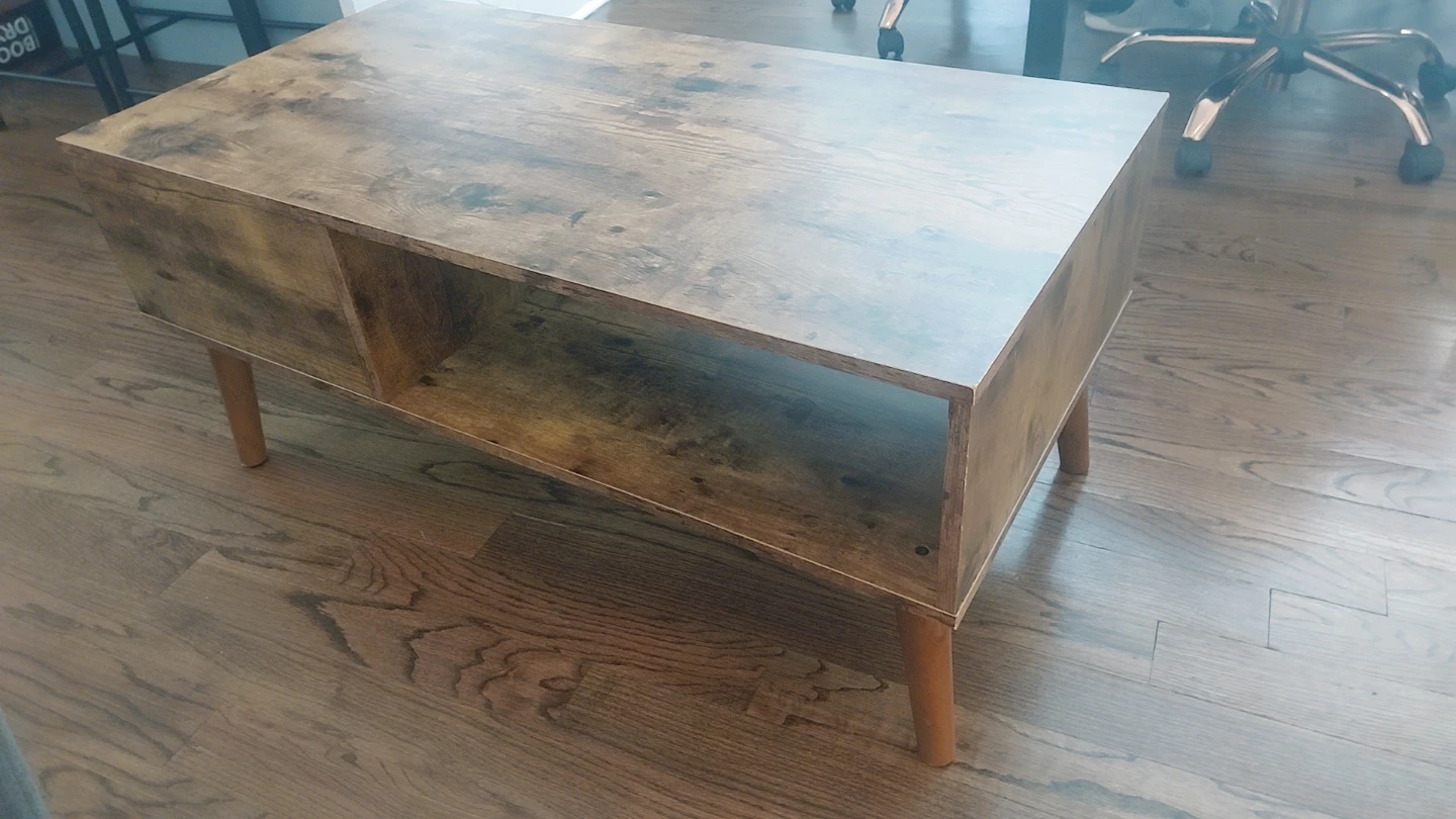 Modern Wood Coffee Table with Storage - photo 2