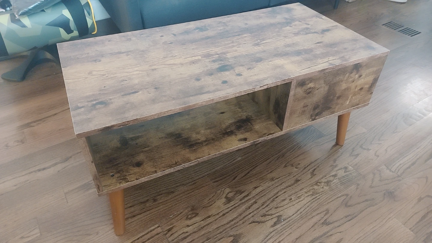 Modern Wood Coffee Table with Storage - photo 3