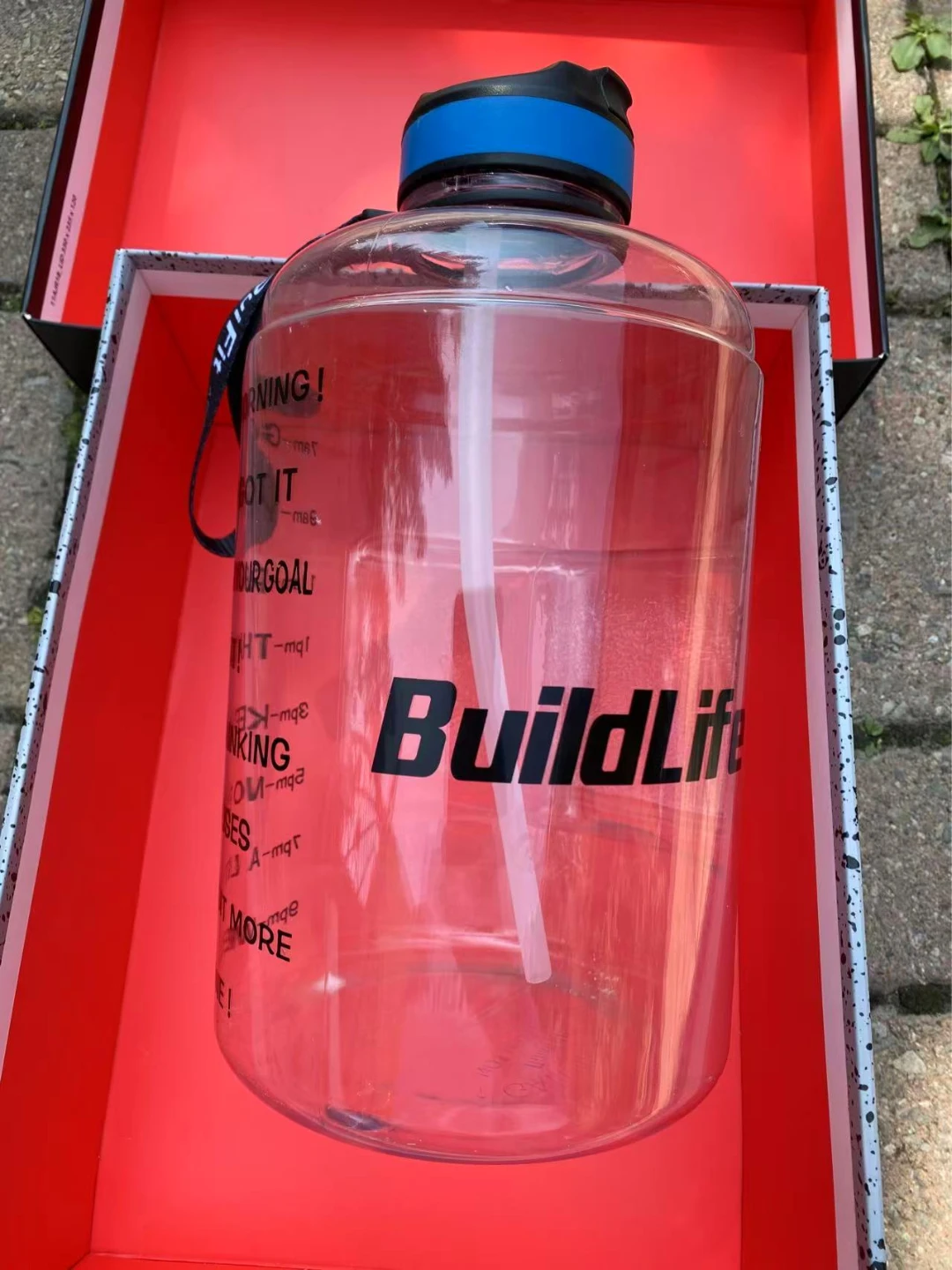 BuildLife Water Bottle with Straw