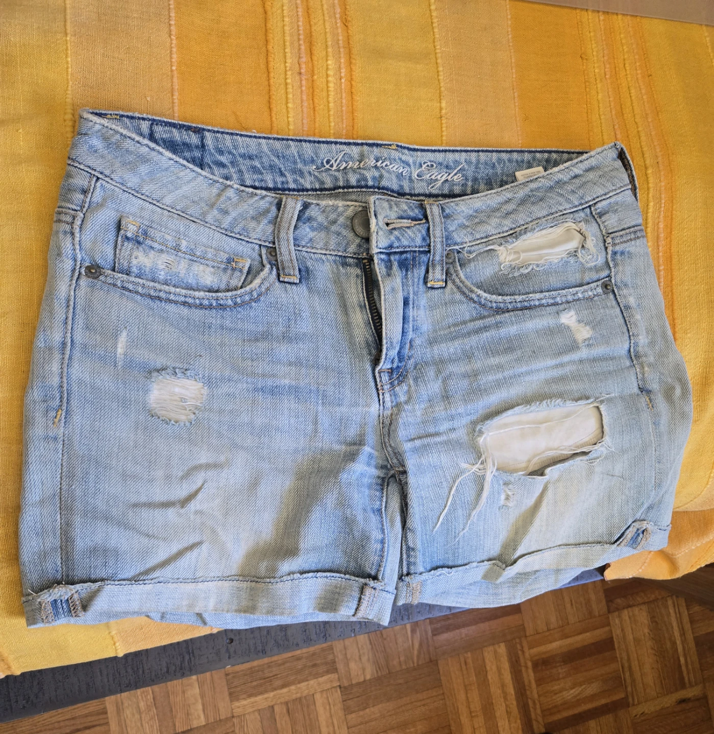 American Eagle Denim Shorts Size 0