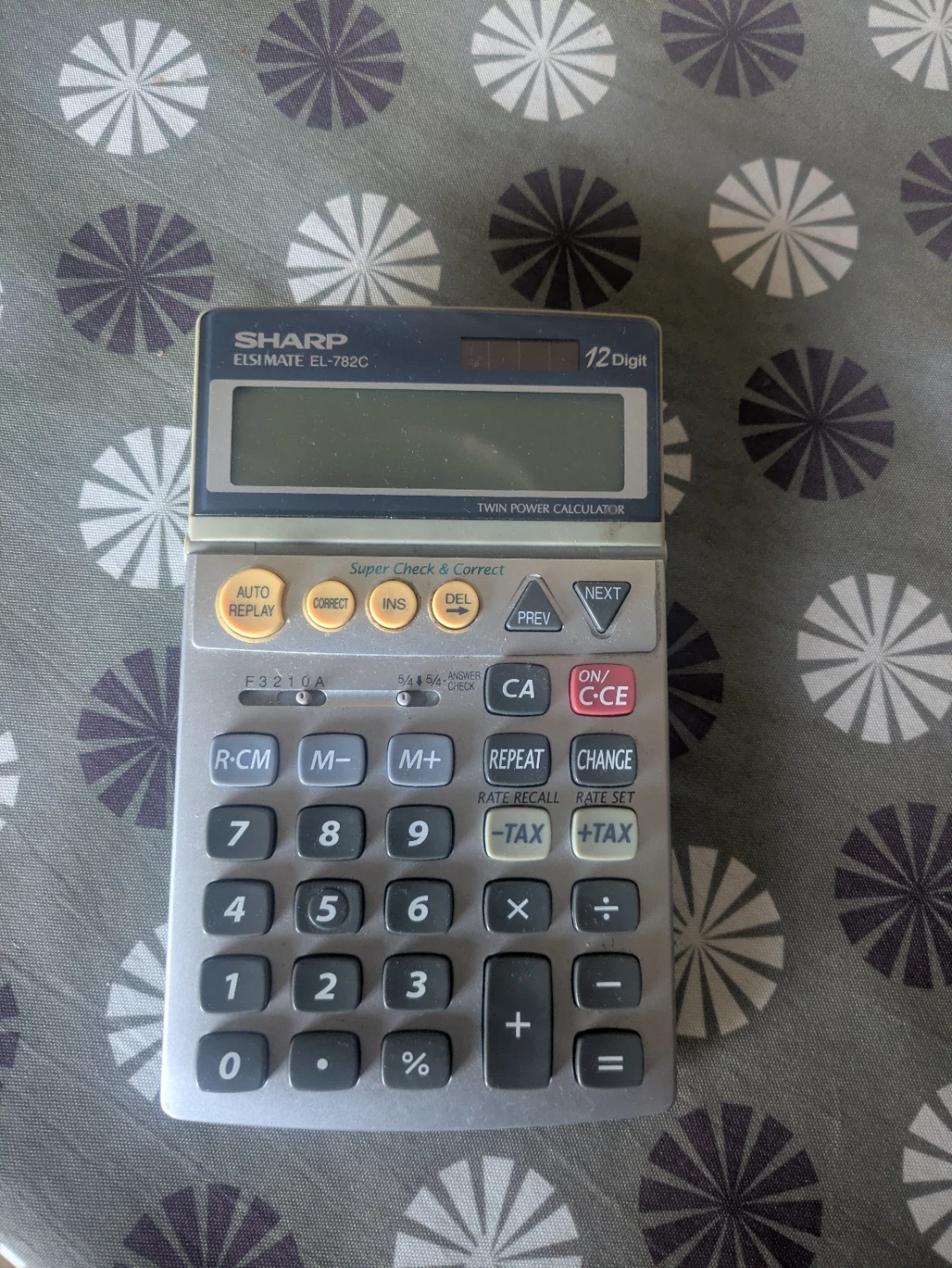 Sharp Elsi Mate EL-782C 12 Digit Twin Power Calculator
