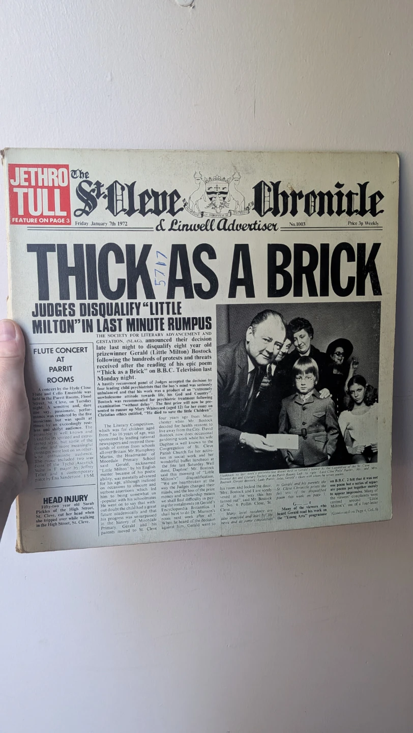 Jethro Tull vinyl record