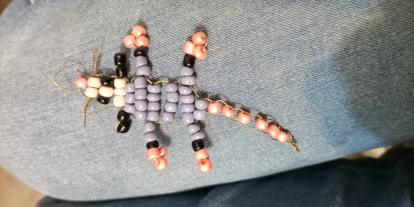 Beaded Possom Charm - photo 4