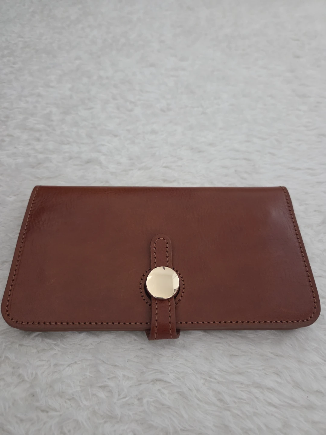 Brown Leather Clutch Wallet Made in Italy