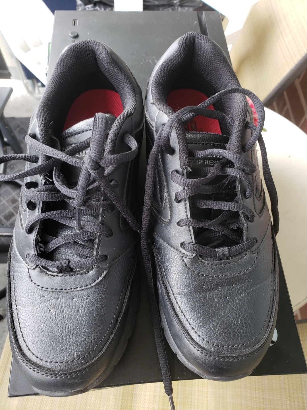 Skechers Work Slip Resistant Black Shoes