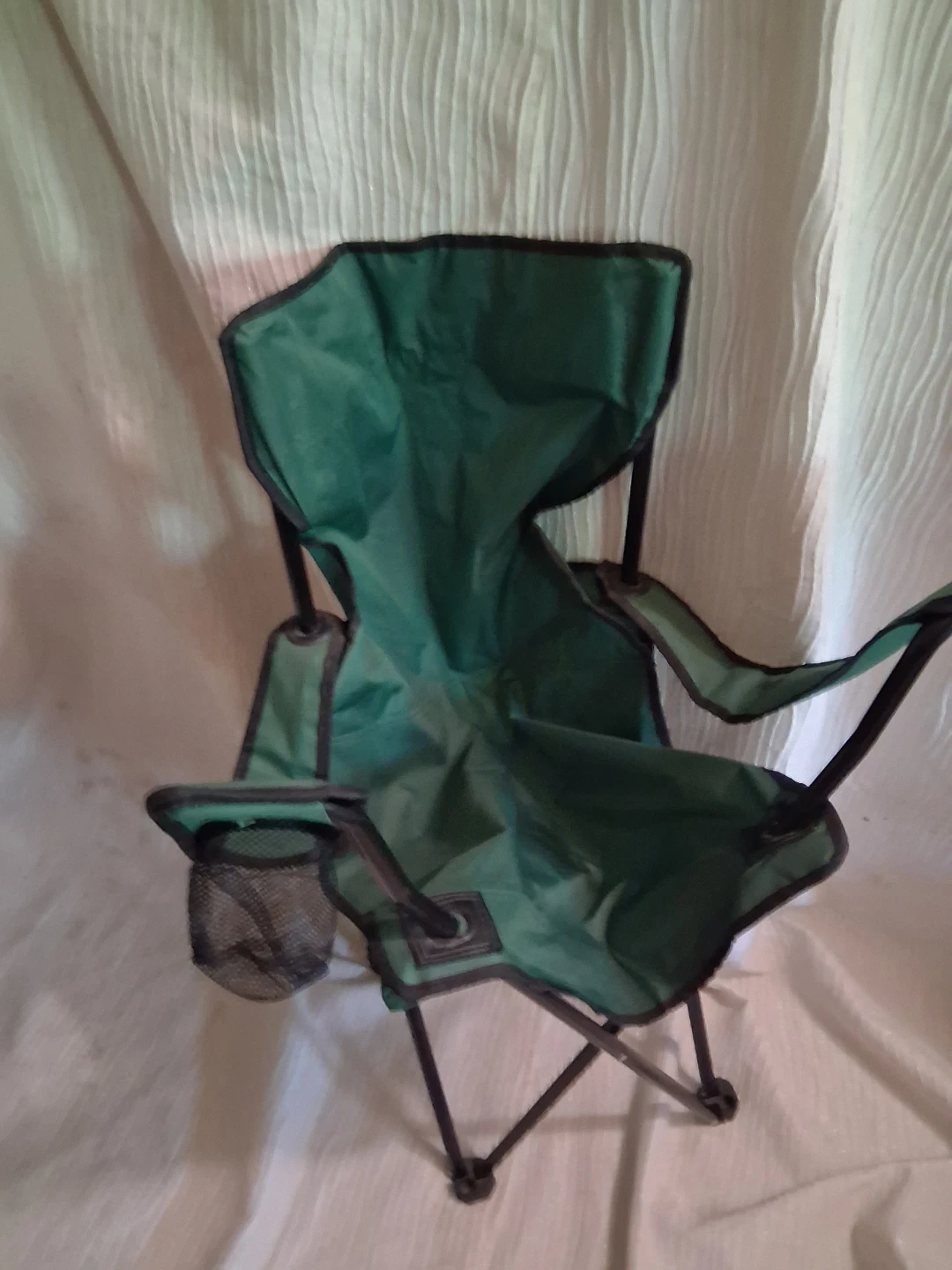 Green Camping Chair with Cup Holder