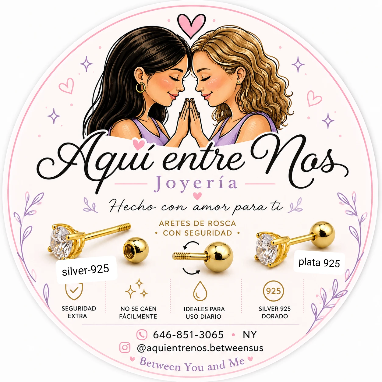 Aqui entre Nos Sterling Silver Earring