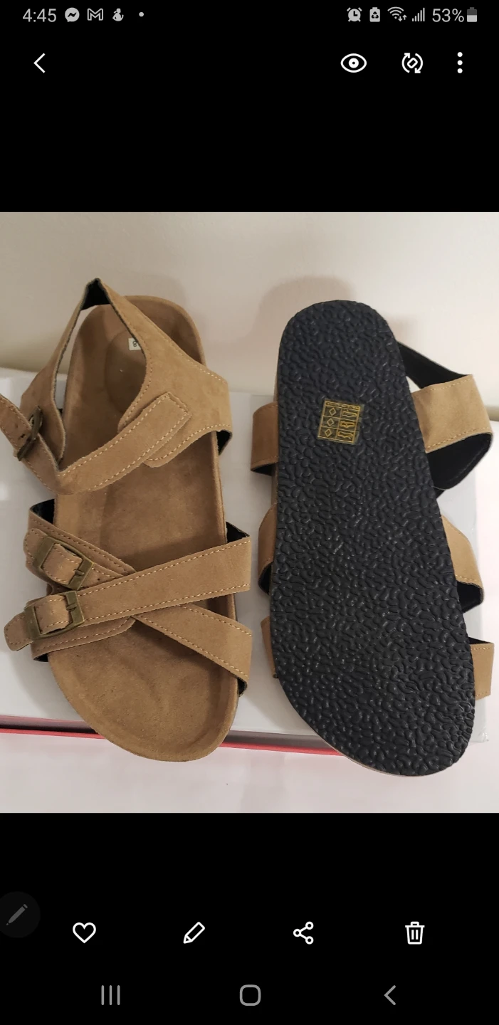 Brand new Womens  Tan Strappy Comfort Sandals