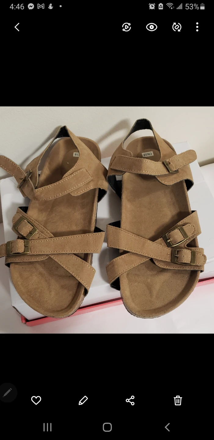 Brand new Womens  Tan Strappy Comfort Sandals - photo 2