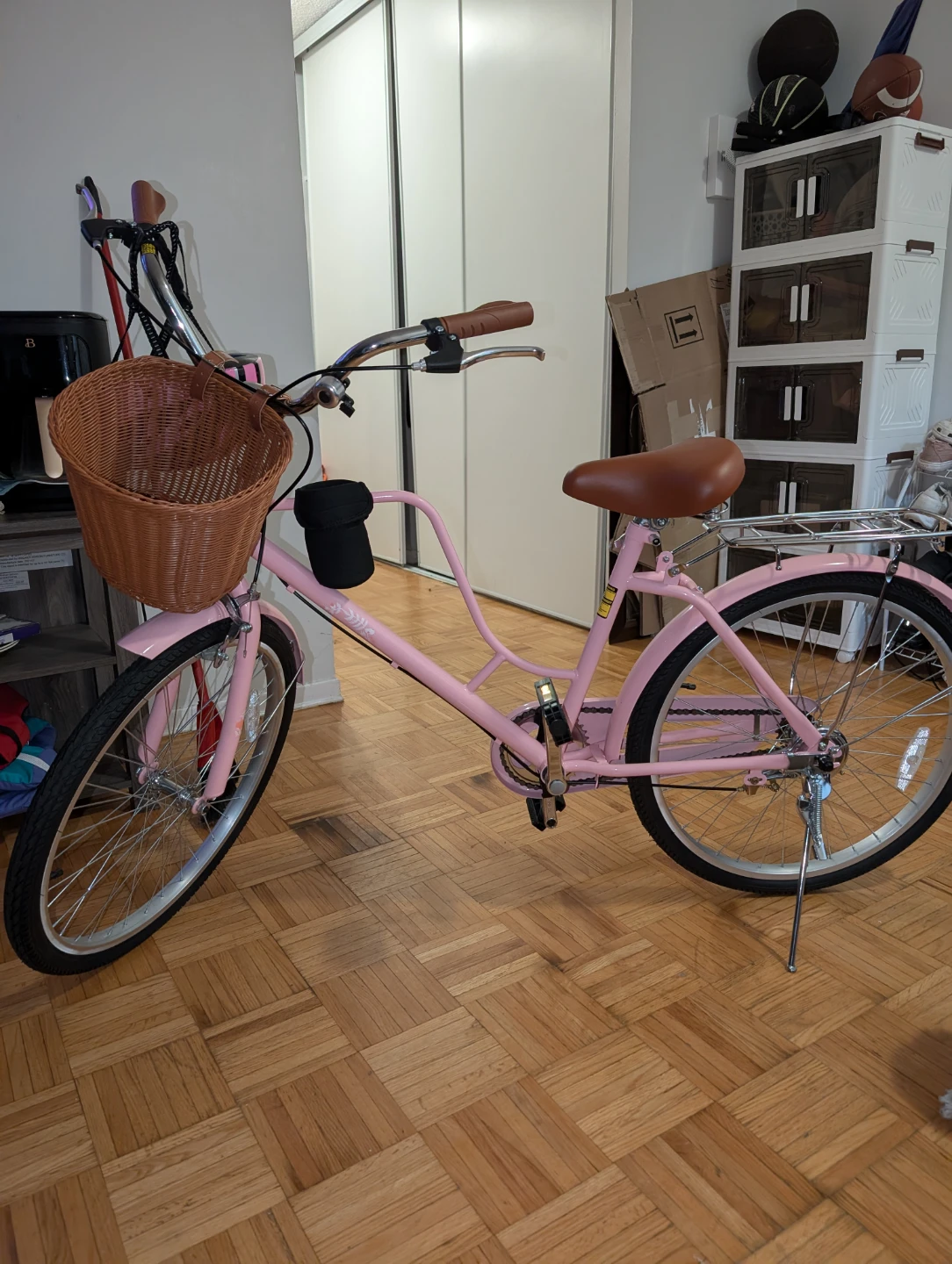 Pink Cruiser Bicycle with Basket - photo 2