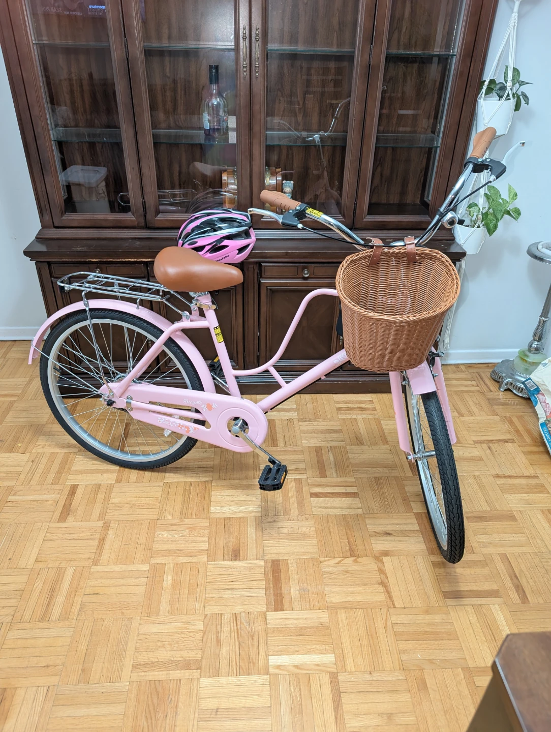 Pink Cruiser Bicycle with Basket - photo 3