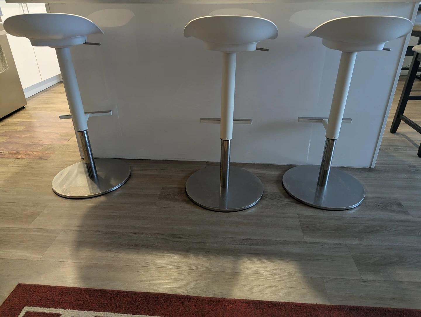 Adjustable Swivel Bar Stools (Set of 3)