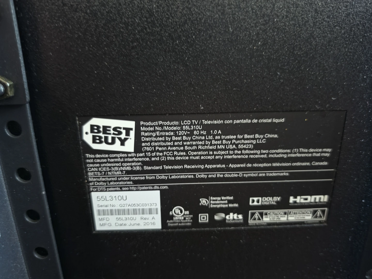 Toshiba 55"  LED TV - photo 2
